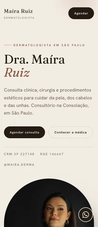 Site novo no celular